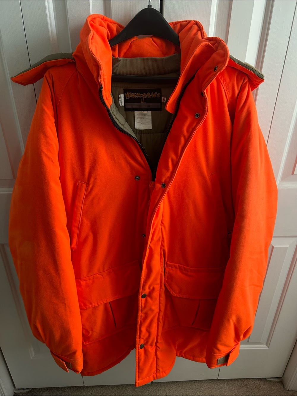 Gamehide Insulated Orange Hooded Hunting Parka Jacket - Men’s Large Tall (LT)